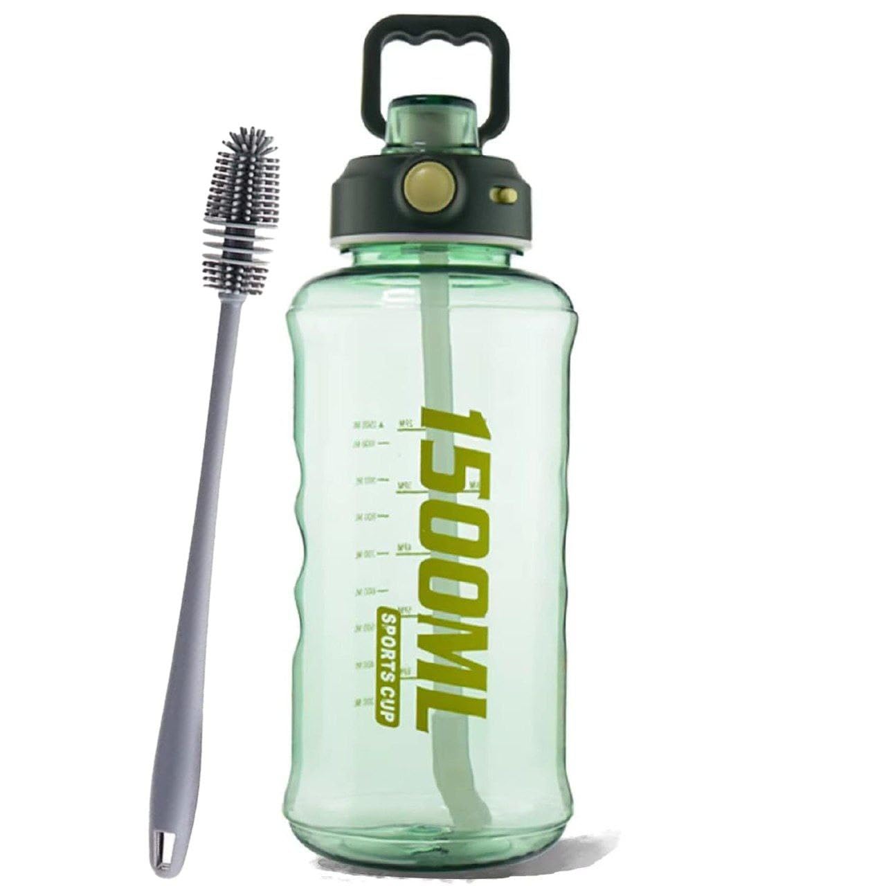 SADVIDHYA Plastic Sipper Bottle For Adults, 1.5 Litre Water With Straw, Leak Proof, Fine Grip Design Gym, Running, Bpa Free Unbreakable Lid, Top Handle Office, School, Gym | 1.5+ Litre, Green (B0D6QCL29V) Amazon Price History, Amazon Price Tracker
