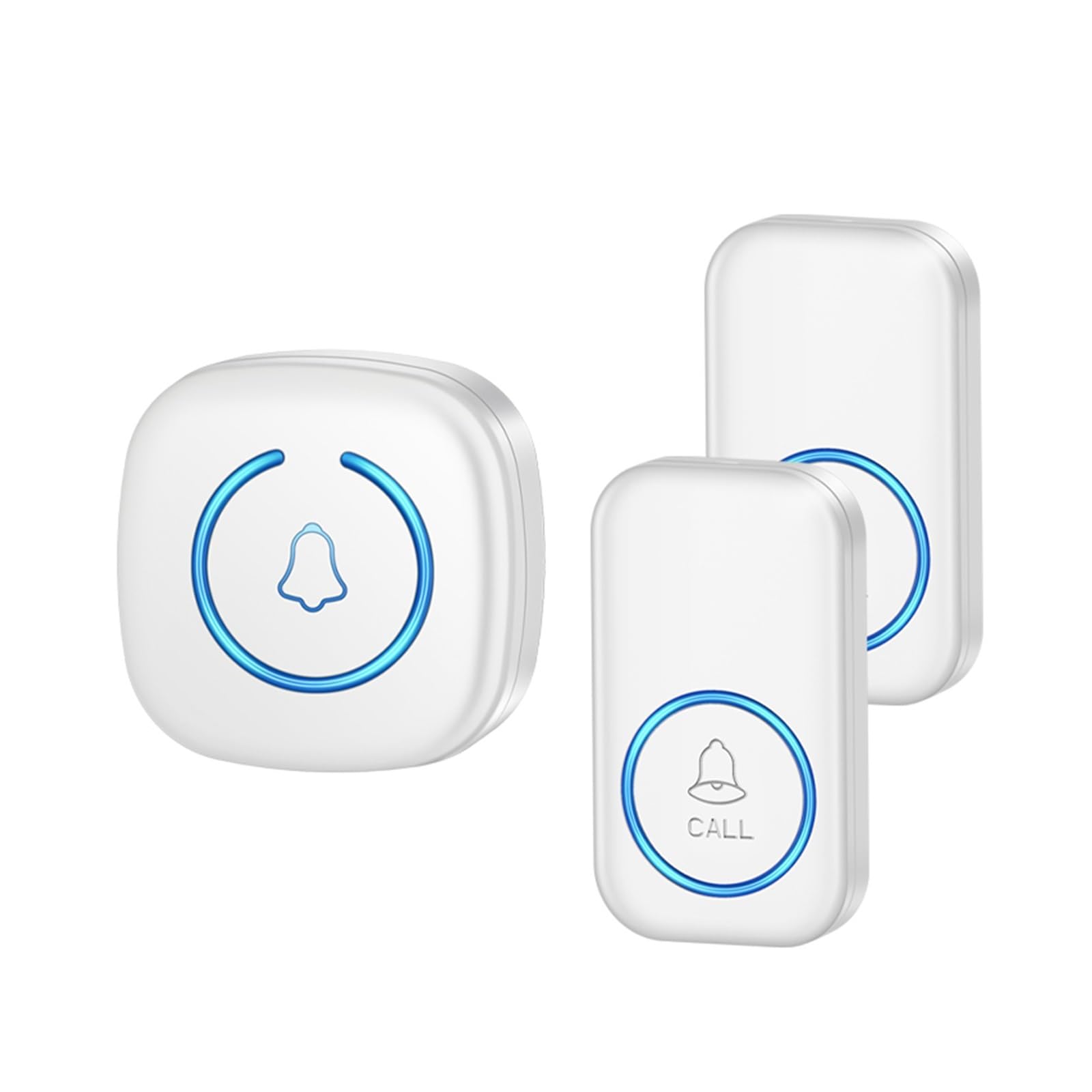 Timbre inalámbrico Timbre de Puerta de Bienvenida Inteligente 300M(White 2B1R,US Plug)