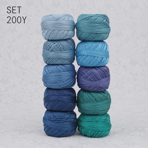 Hilos de algodón egipcio 10 colores 5g 43 yardas miniatura 3