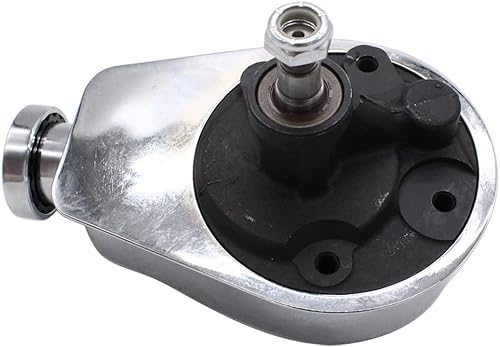 Miniatura 3 de 1 bomba de dirección asistida SHLPDFM Chrome Saginaw P Series Bomba de dirección asistida de 58 pulgadas, eje estilo chavetero compatible con