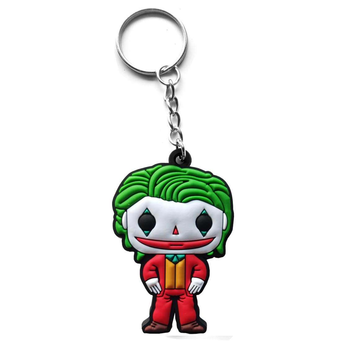 PolarAutoThe Joker Key Chain Ring Keychain Collection Mini Cute Super Heroes Compatible with Batman Joker Gift