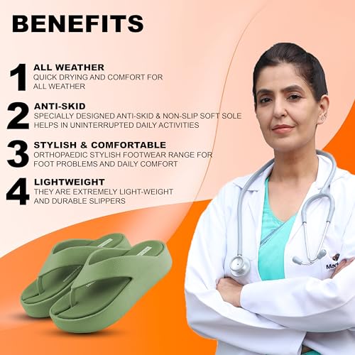 Image of Women's Slipper | Soft Sole | Lightweight | Long Lasting | Non-Slip | Orthopedic Pain Relief | Casual Wear | Size 4-7