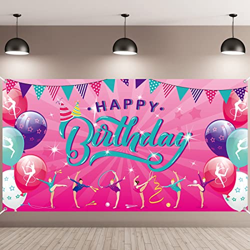 Gymnastics Birthday Party Decorations Gymnastics Photography Backdrops for Birthday Baby Girl Shower Party Supplies