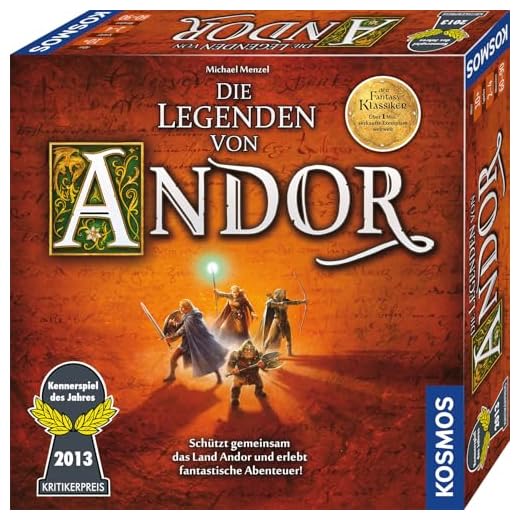Pegasus Spiele 51310G - Der Kartograph 7 Kosmos 691745 - Die Legenden von Andor, Das Grundspiel, Kennerspiel des Jahres 2013, kooperatives Fantasy-Brettspiel ab 10 Jahren