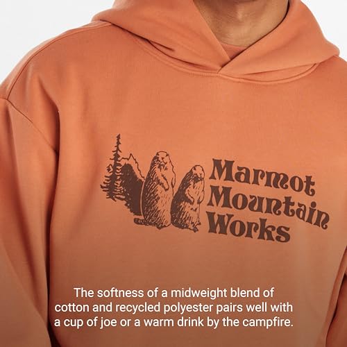 MARMOT Men's MMW Hoody - Hooded Sweatshirt with Screen Printed Graphic, Double-Layer Hood and Kangaroo Pocket3