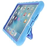Gumdrop Cases Hideaway Stand for Apple iPad Mini 4 (Late 2015) A1538 A1550 Rugged Tablet Case Shock Absorbing Cover, Light Blue / Royal Blue