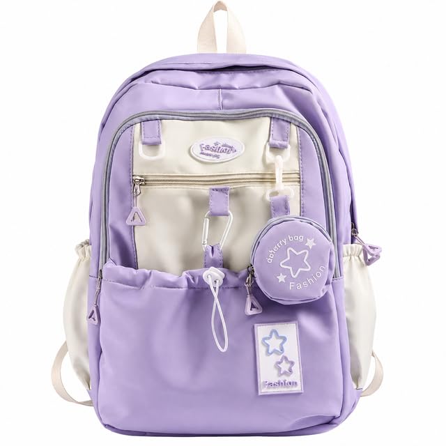 Casual Backpack for Women Nylon School Travel Laptop Bag-image-49