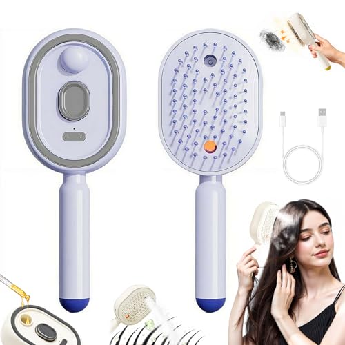 Electric Spray Air Cushion Massage Comb,2026 New Electric Steam Brush, Rechargeable Hair...