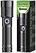 Lampe Torche LED Ultra Puissante - Lampe de Poche Rechargeable 3000 Lumens S6000 Lampe Tactique, Lampe Torche LED Rechargeable USB, 5 Modes Torche Lampe de Poche Intensité Ajustable Zoomable étanche