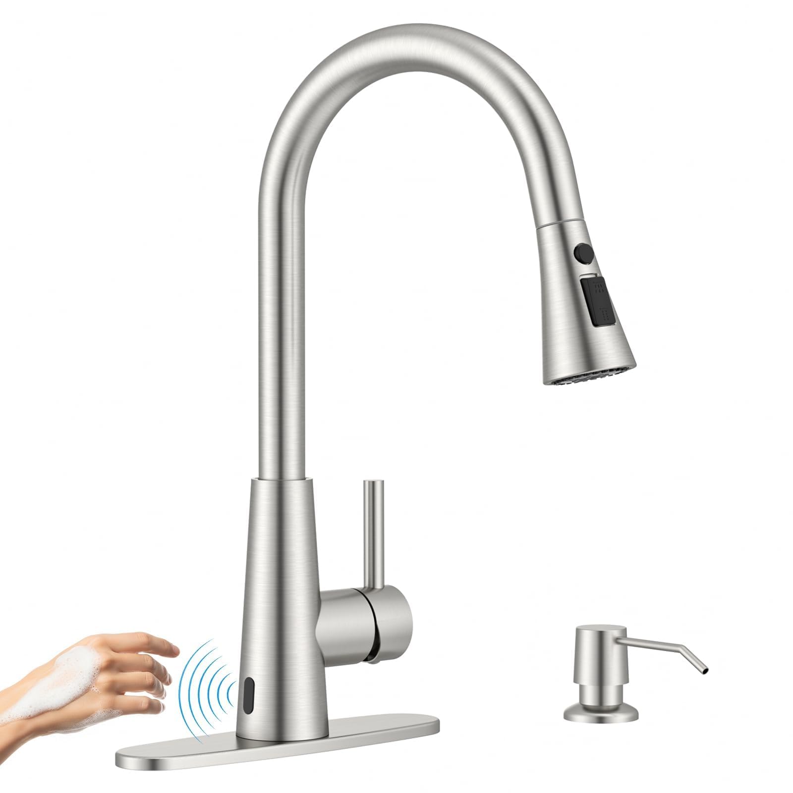 Robinet de cuisine avec capteur de mouvement et douchette extractible APPASO