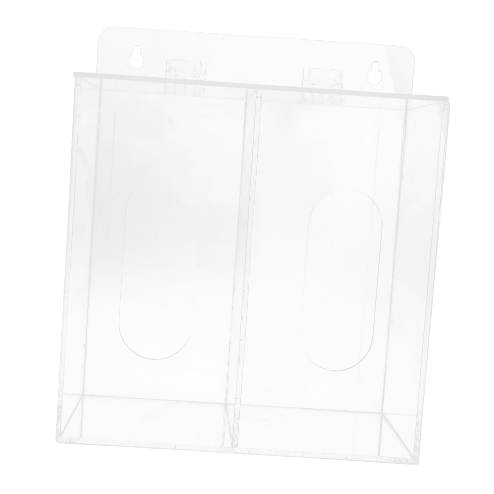 VALICLUD Distributeur Mural en Acrylique pour Moufles et Masques avec Deux Compartiments, Design Gain de Place, pour Laboratoires et Environnements Professionnels