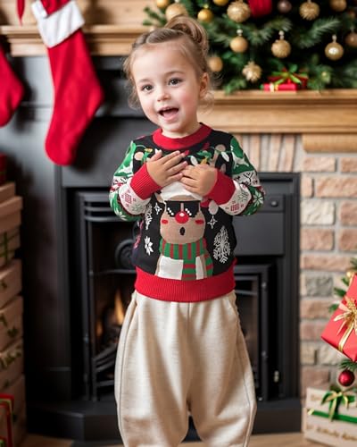 Kids Ugly Christmas Sweater Girls Boys Funny Holiday Pullover Knitwear For Aged 2-8 3 Kids Ugly Christmas Sweater Girls Boys Funny Holiday Pullover Knitwear For Aged 2-8 - Image 4