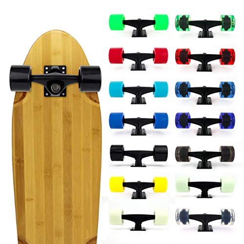 image for VJ Skateboard Truck and Wheel, 5.0 Skateboard Trucks 127mm (Black) w/S