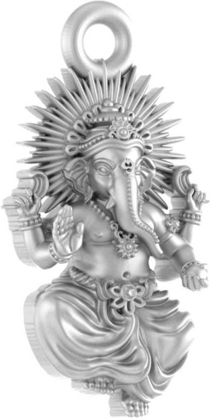 Colgante de Ganesh en plata esterlina 925 tallado premium Lord Ganapathy 2