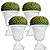 Dandat 4 Pack Large Outdoor Urn Planter 22 inch Tall Plastic Planter for Front Proch Classic Vase Decorative Garden Pot for Indoor Outdoor Door Patio Deck Decor(White)