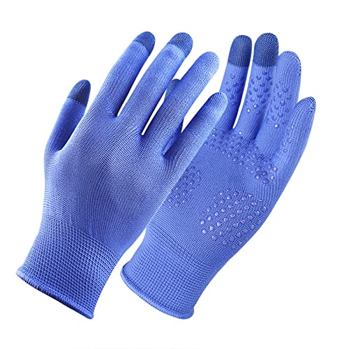 Guantes transpirables para pantalla táctil para hombre, guantes de conducción ligeros de verano, protección solar UV, guantes de nailon para protección solar, guantes antideslizantes para adultos,