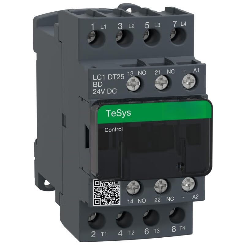 Contacteur tétrapolaire TeSys D 12A 24V CC : commutation 4 pôles fiable
