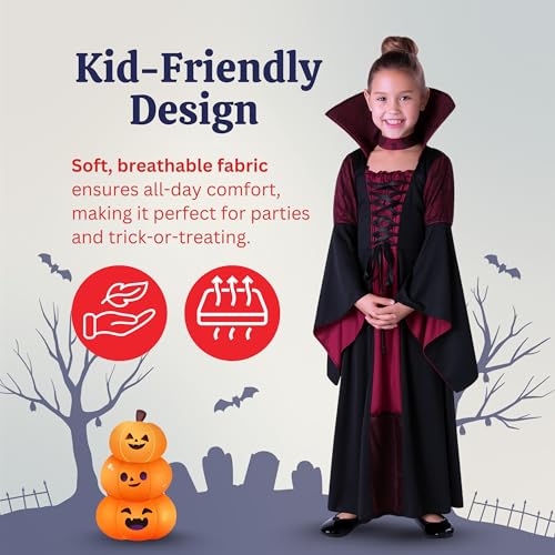 Disfraz Vampiresa para Niñas Talla Large miniatura 5