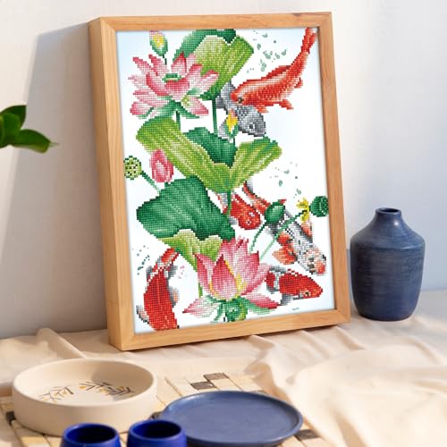 Image of DIAMOND DOTZ Koi Portrait Diamond Painting Kits for Adults - Diamond Art Kits a Relaxing Creative Craft Kit with Dotz Gems 12x16.4
