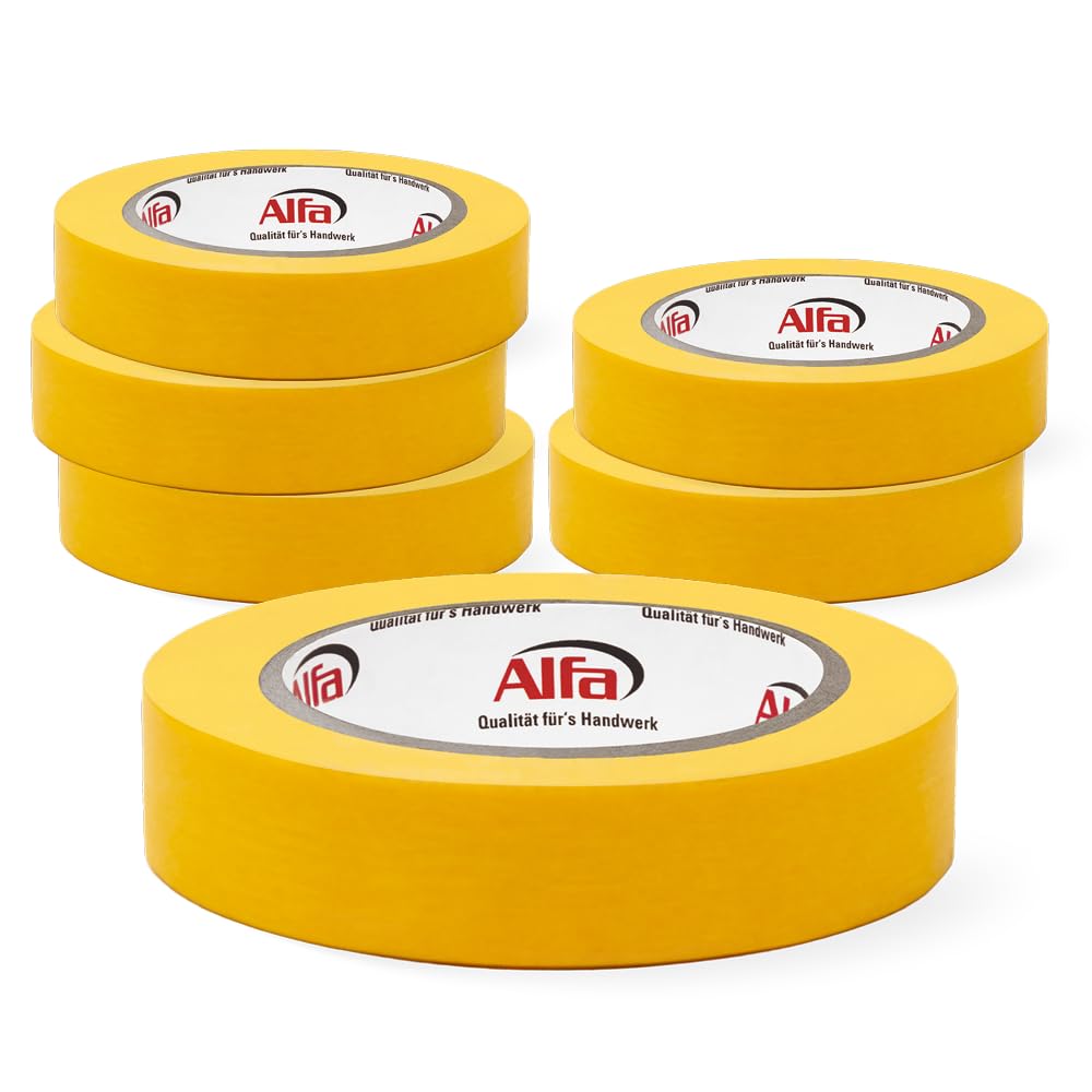 Alfa Ruban de masquage – Scotch peinture – 30 mm x 50 m – 6 pièces