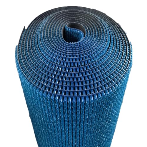 Image of LIYALI PVC Spike Entrance Door Mat, Anti-Slip Textured Noodle Weave, Indoor Outdoor Use for Home and Office (Blue - 2 X 4 FT / 60 X 120 CM)