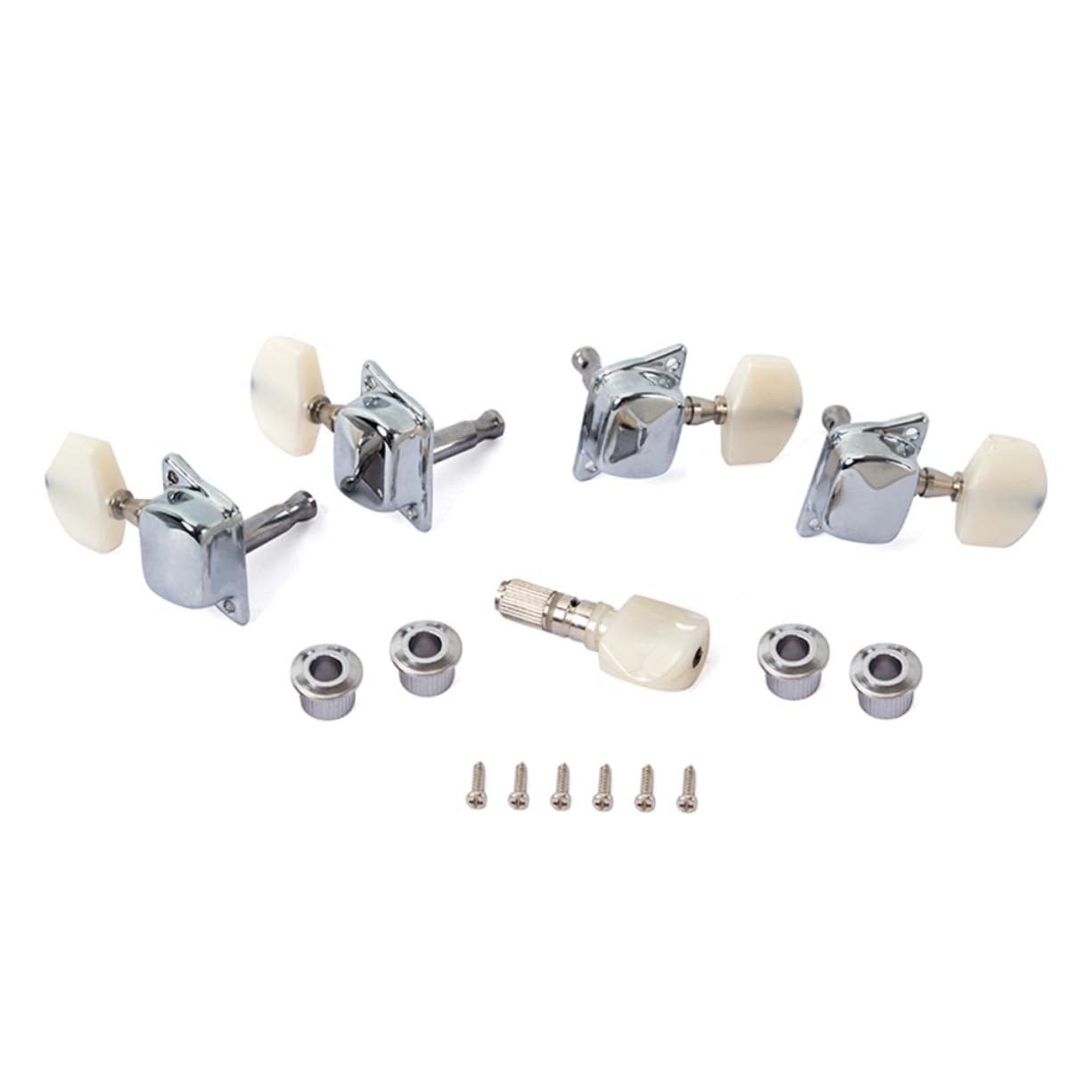 BESPORTBLE 5Pcs Banjo Tuner Peg Semi Closed Machine Head Tuning Keys with Bushings Durable Construction for Improved Sound Quality Compatible with Banjo Guitars