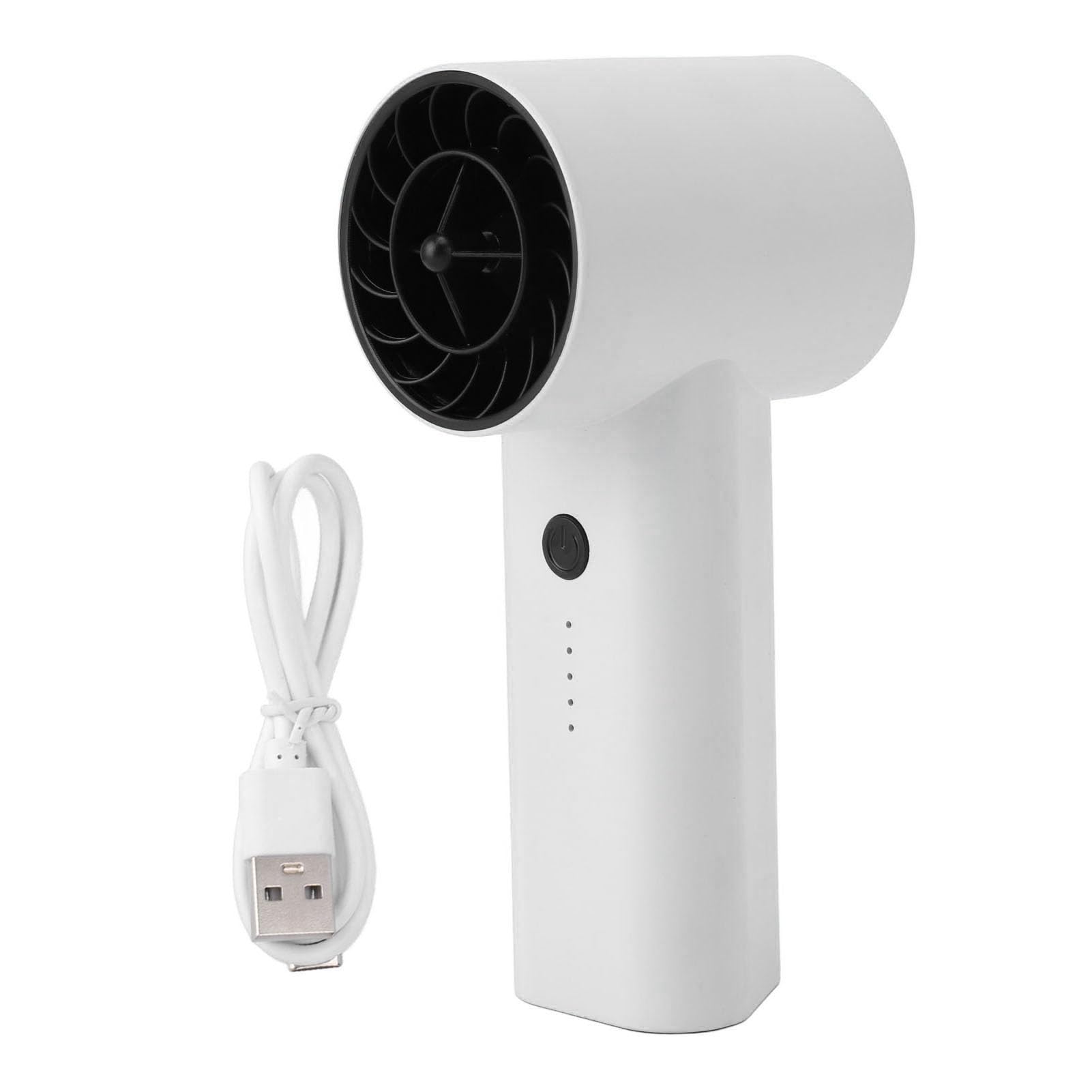 Ventilatore portatile portatile ad alta velocità, mini ventilatore turbo da 130.000 giri/min, ricaricabile tramite USB, ventilatore personale regolabile per viaggi, campeggio, attività all'aperto