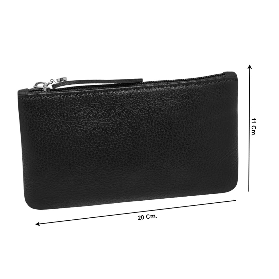 FAST WORLD SHOPPING Pochette Vera Pelle Unisex, Borsello a Mano Uomo Donna, Bustina Versatile, Borsellino per Trucco, Astuccio Porta Penne e Matite, Custodia Make-Up e Accessori