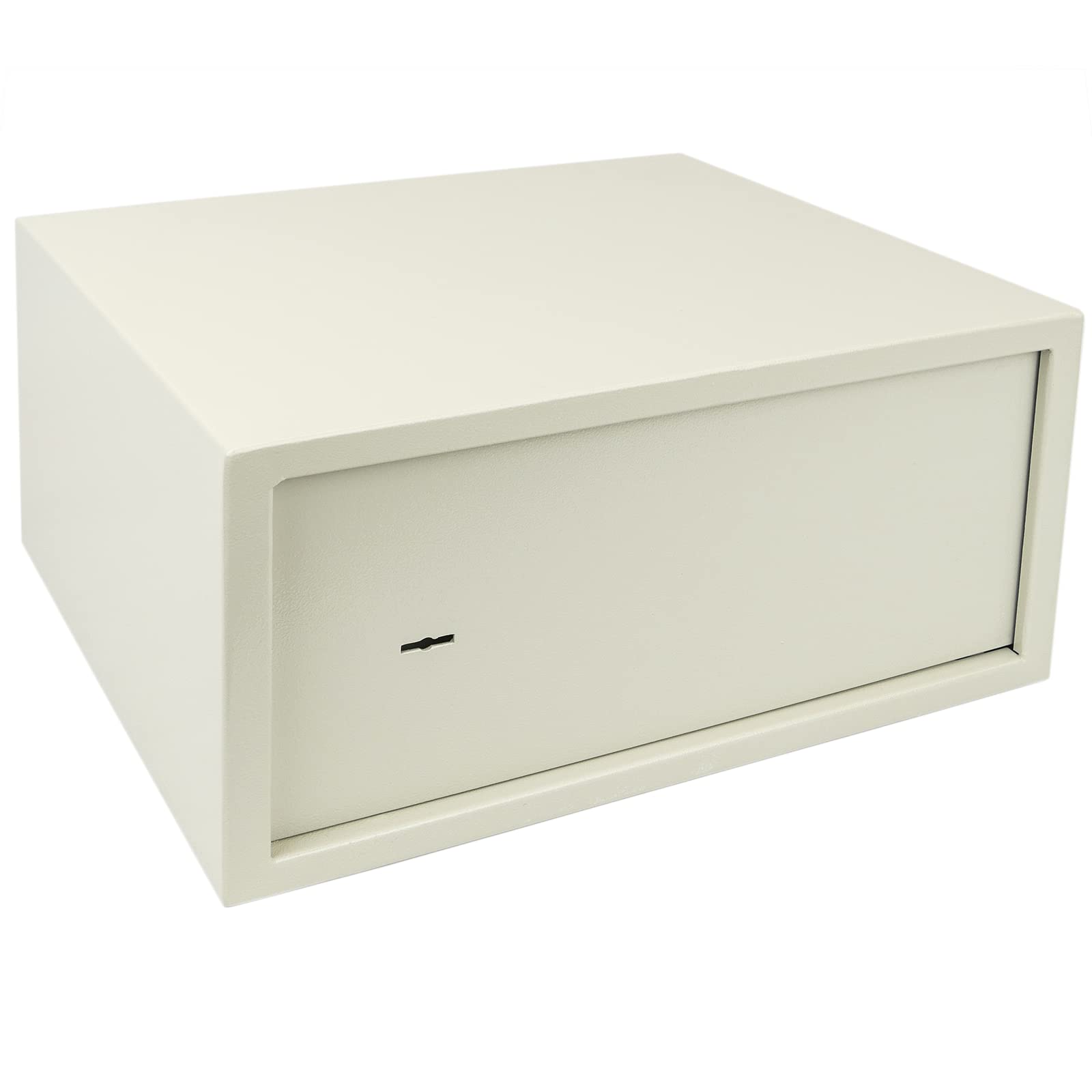 PrimeMatik - Coffre-fort de sécurité en acier avec clés 44 x 38 x 23 cm Beige
