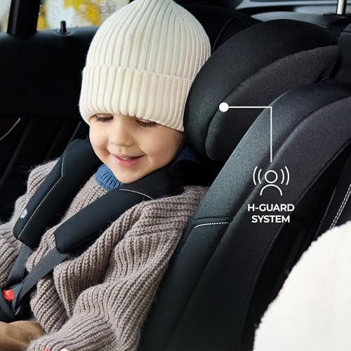 Kinderkraft Safety FIX 3 PRO I-Size 76-150 cm Car Seat, 15 Months - 12 Years, Booster Child Seat, Isofix, Adjustable Headrest, Group 1-2-3, TOP Tether, 5-Point Safety Harness, Modular Insert, Gray - Image 5