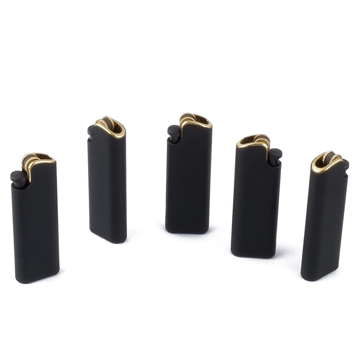 WBD Refillable Lighter - Pack of 5 Matt Finish Cigarette Lighters Pocket Lighter(Black)-picture-30