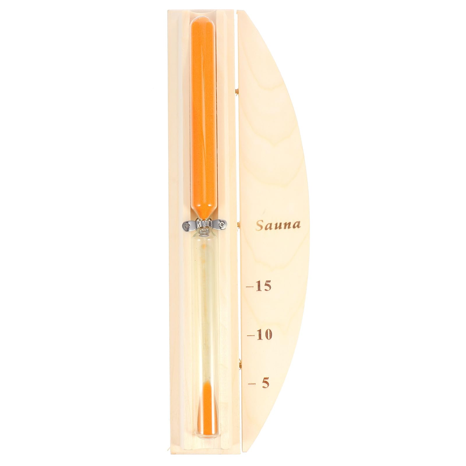 Reloj de arena para controlar el tiempo en la sauna temporizador funcional de madera