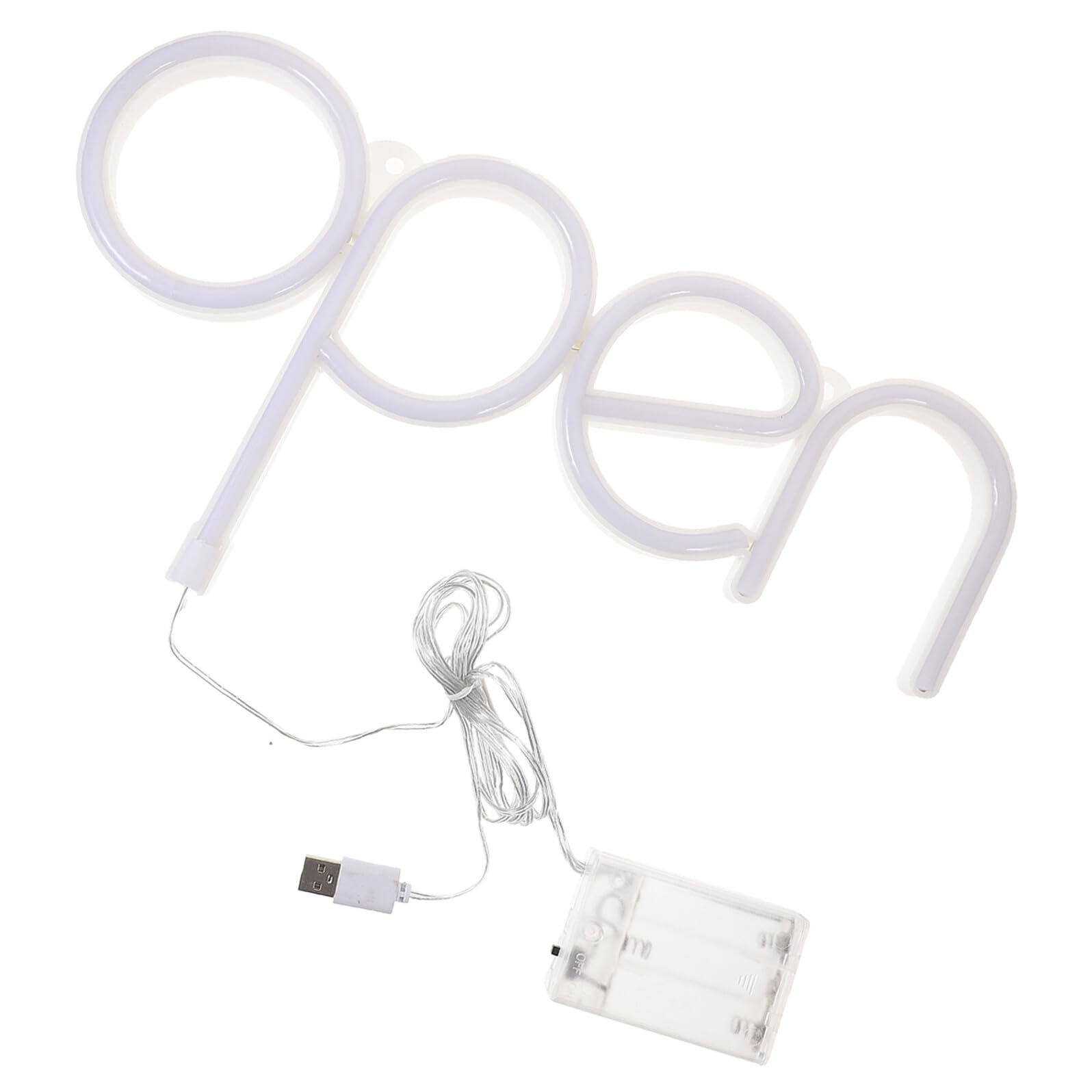 BESPORTBLE Letrero de Neón LED como Navidad y Día de San Valentín para Decoración de Paredes Abierto Alimentado por Usb Luz Clara Adecuado para Ambientes Festivos