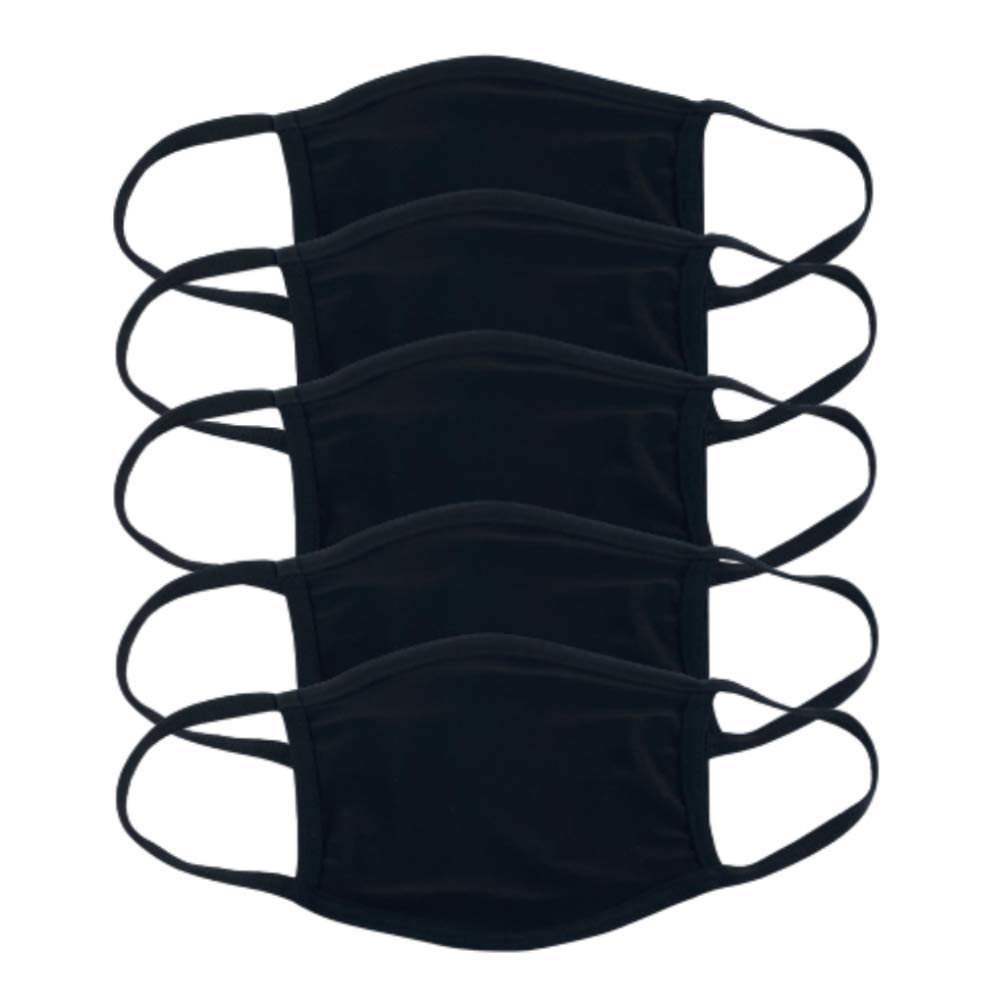 HDTech5 Pack Soft Reusable Cloth Mask with Filter Pocket (Large)