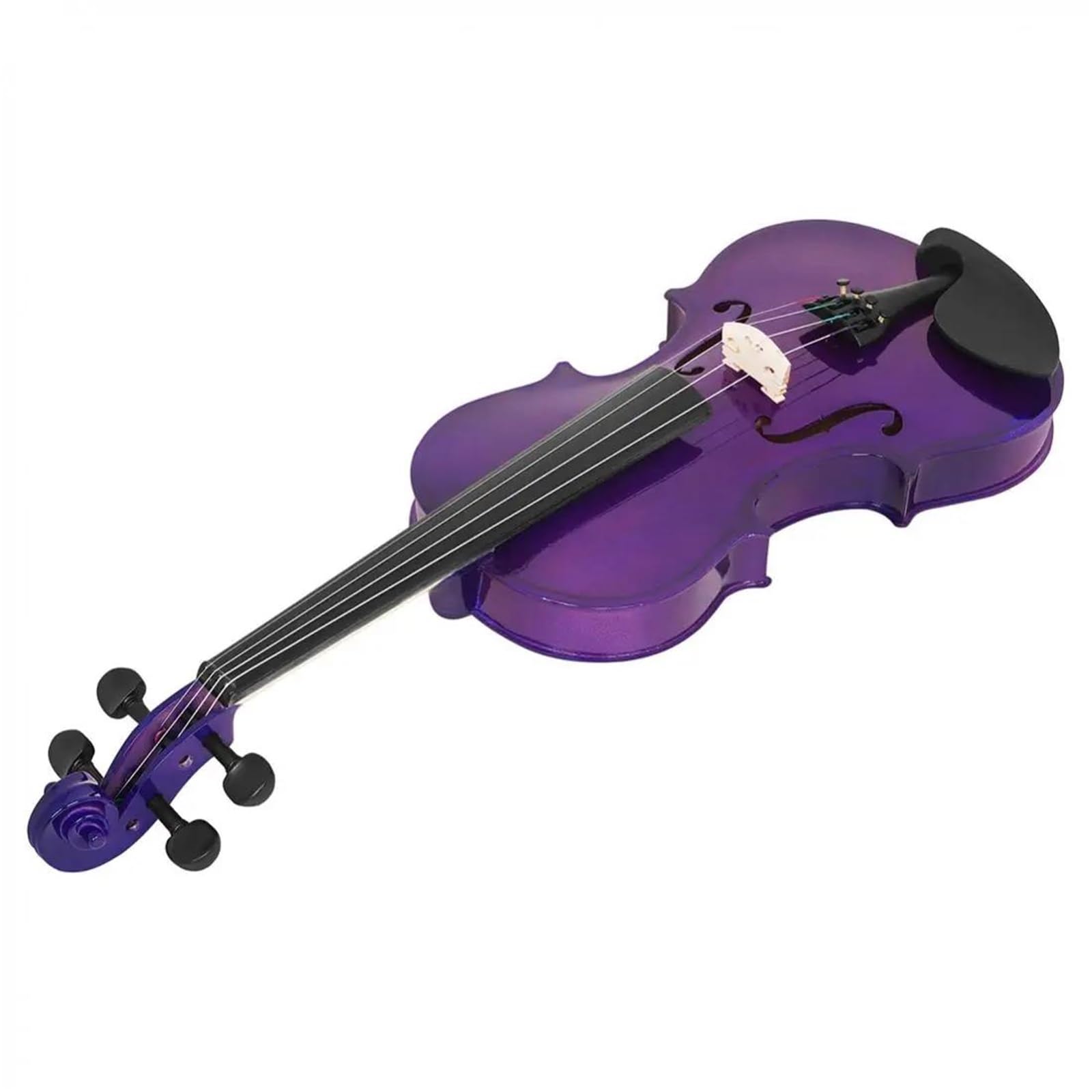 Violino Set Violino Acustico In Legno Massello A Grandezza Naturale 4/4 Per Violino Principiante Con Custodia E Arco Violino Di Colore Viola/Verde(Purple)