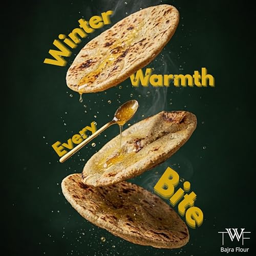 Image of TWF Bajra Flour | 2 Kg | 100% Bajra Millet Flour | Pearl Millet Atta | Natural & Gluten Free | Hulled | Stone Ground | Rich in Iron | High Fibre Atta | Ideal for Bhakri, Roti, Thepla | No Maida | No Additives