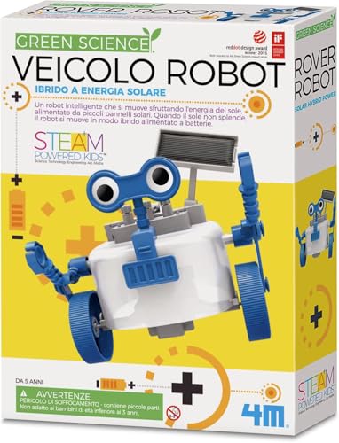 Green Science Veicolo Robot Ibrido ad Energia Solare Kit Scientifico Gioco Educativo STEM per Bambini 8+