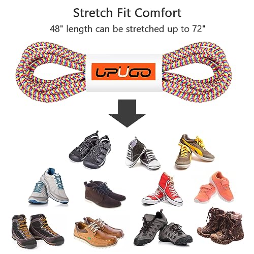Image of UpUGo Elastic Shoe Laces, No Tie Shoe Laces Tieless for Kids, Adults, Elderly, One Size Fit All