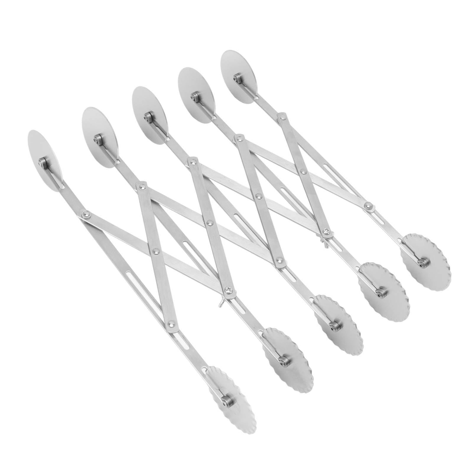 Teigschneider 5 Edelstahl Pizzaschneider Pizzaroller 5 Pizza Schneider Kuchenschneider Handlicher Pizza Cutter, für Pizza Kuchen Waffeln Teig