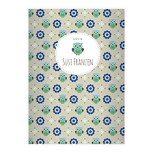 Kartenkaufrausch 8 personalisierte, Niedliche DIN A5 Grundschul Hefte mit...