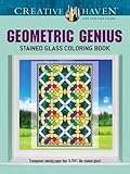 Creative Haven Geometric Genius Stained Glass Coloring Book (Adult Coloring Books: Art & Design)