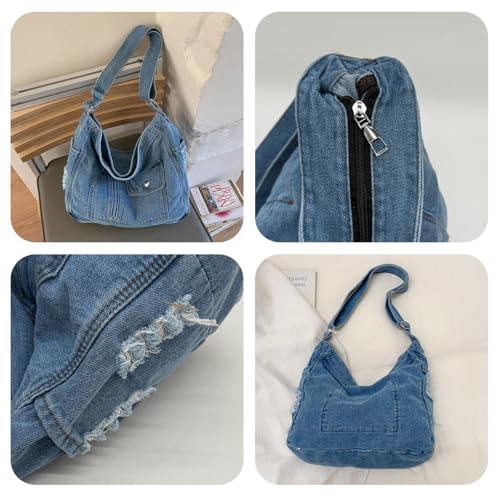 Bolso Denim para mujer tipo crossbody ligero miniatura 5