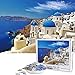 Vimzone Puzzle de 1000 Piezas para Adultos- Santorini, Obra de Arte de Juego de Rompecabezas para Adultos, Adolescentes, Rompecabezas de Piso de Impresión de Alta Definición Multicolor (70x50cm)
