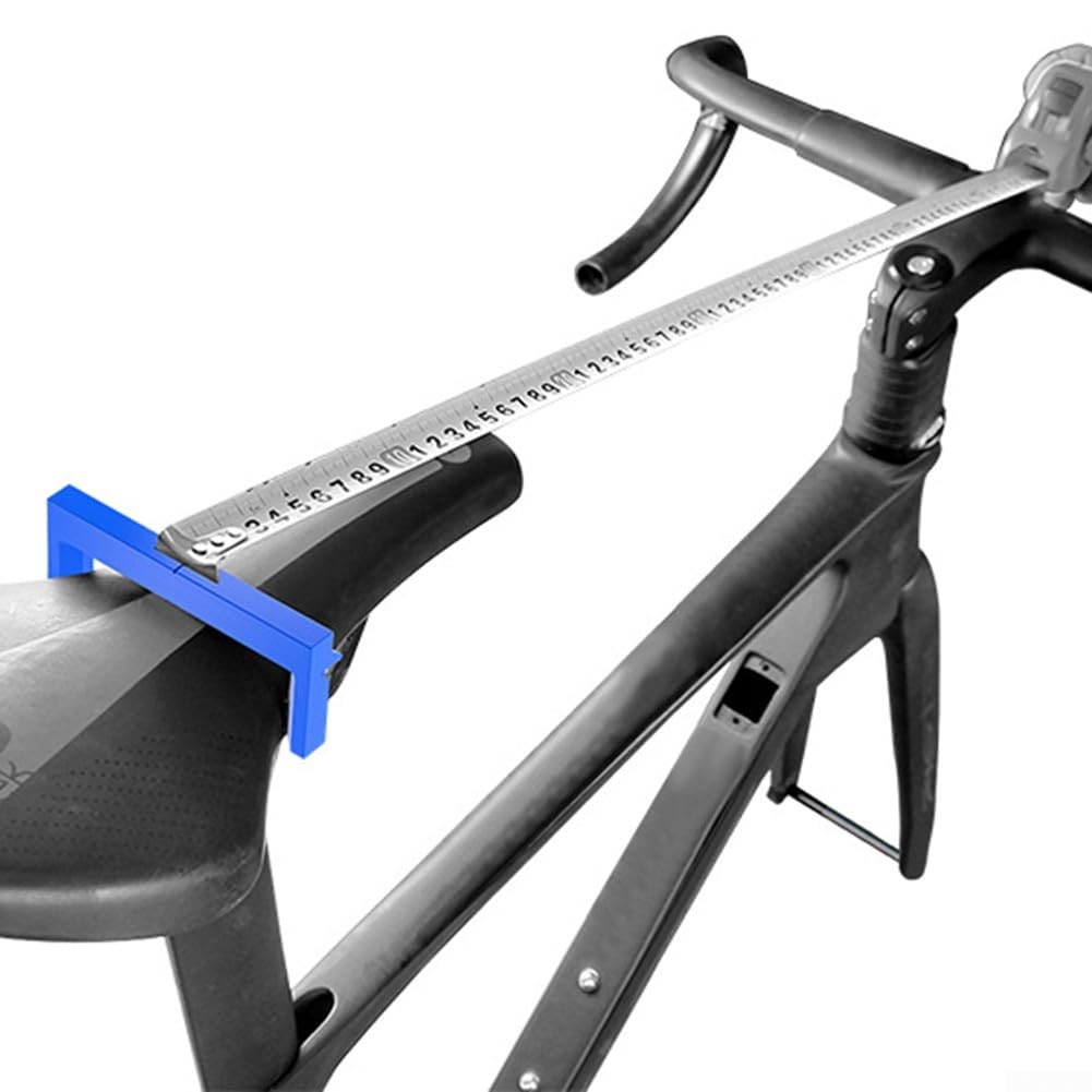 Misuratore di altezza del sellino, indicatore di altezza regolabile per strada, montagna e bici, strumento di misurazione per ciclismo (A+B)