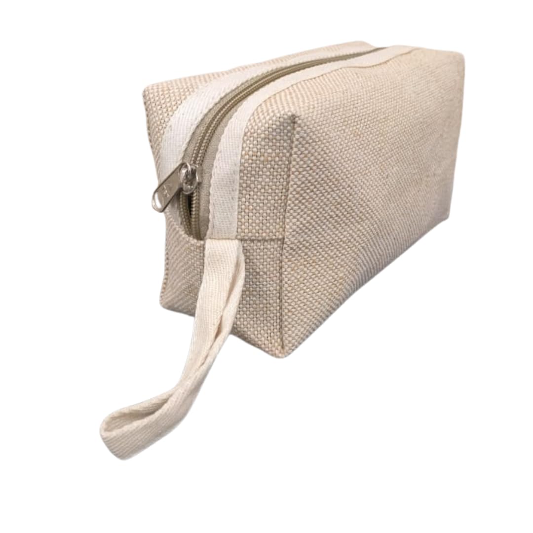 Jute Pouch I Cosmetic Bag I Small Makeup Bag I Beach Travel Cosmetic Kit I School Pencil Kit I Toiletry Kit Bags I (1, Plain Pouch)-picture-34