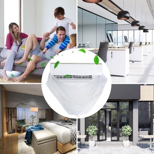 Klimaanlagen- Reinigungsabdeckung- AC- Servicetasche, Wasserdicht, Staubwaschmittel | 10ft Rohr 117×60, 5cm PVC | Passend Für Wandmontierte Geräte Mit 18.000 BTU Und Darunter Befindlichem Handtuch- Einsa-2