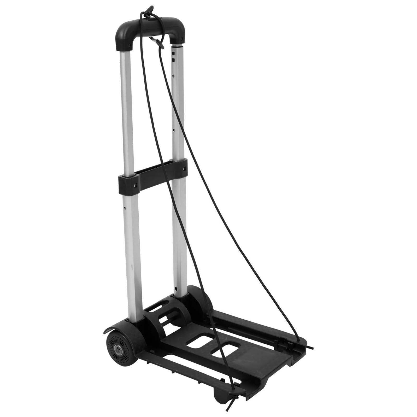 Carrito Plegable Portátil de Mano Negro Dos Ruedas y Ajuste