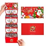 Christmas Money Envelope for Cash, Money Holder with 6 Slots for Cash, Surprise Card Holder for Xmas, DIY Holiday Money Gift Card for Money Holder for Women Men Girls Boys Mom Dad(Red)
