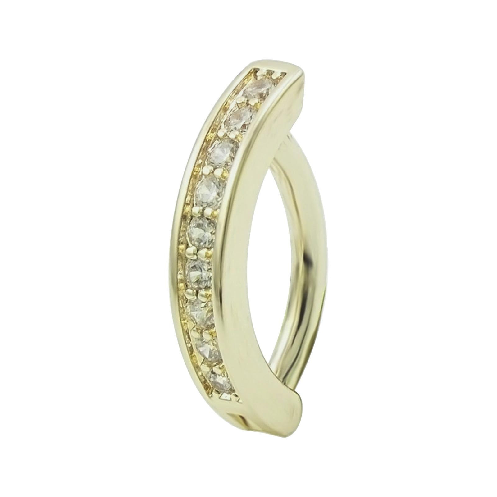 GenericPiercing de ombligo con incrustaciones de diamante para hombres y mujeres, piercing para el cuerpo, joyería para el ombligo, piercing flexible para embarazo