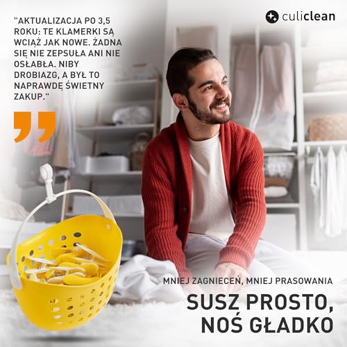 culiclean Miękkie klipsy z koszykiem (40 sztuk z koszykiem/czarno-biały biały-czarny koszyk czarny uchwyt biały) - Klamerki Kołki do ubrań Premium